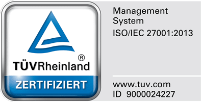 TÜV Rheinland Logo, RDS CONSULTING ist ISO 27001 zertifiziert